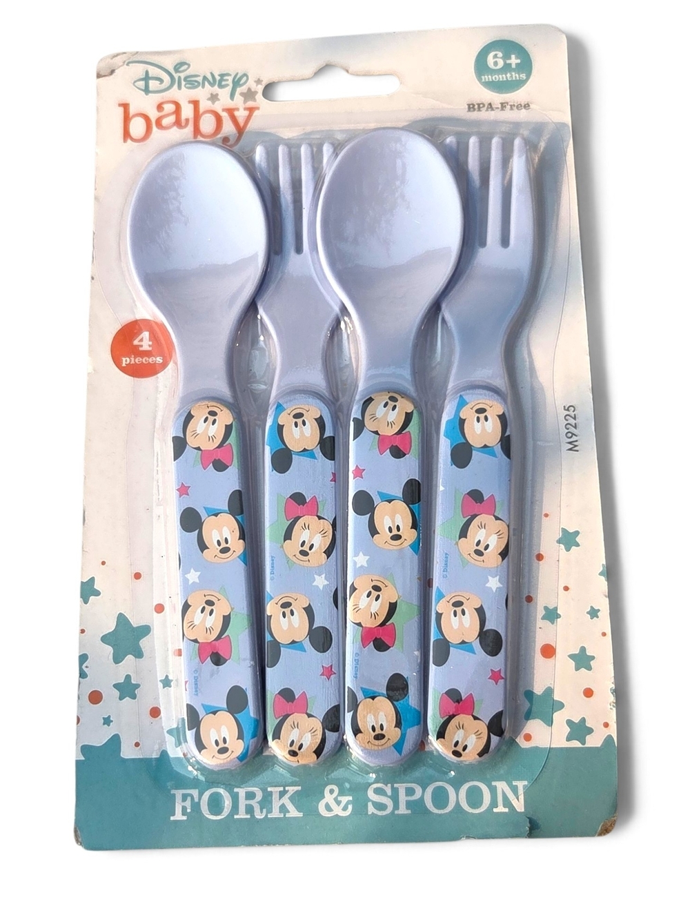 Disney Baby Mickey & Minnie Mouse Fork and Spoon Utensil Set (4 Pack) New In Pkg